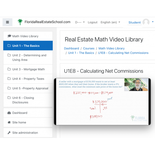 Real Estate Math Video Library Real Estate Math Video Library